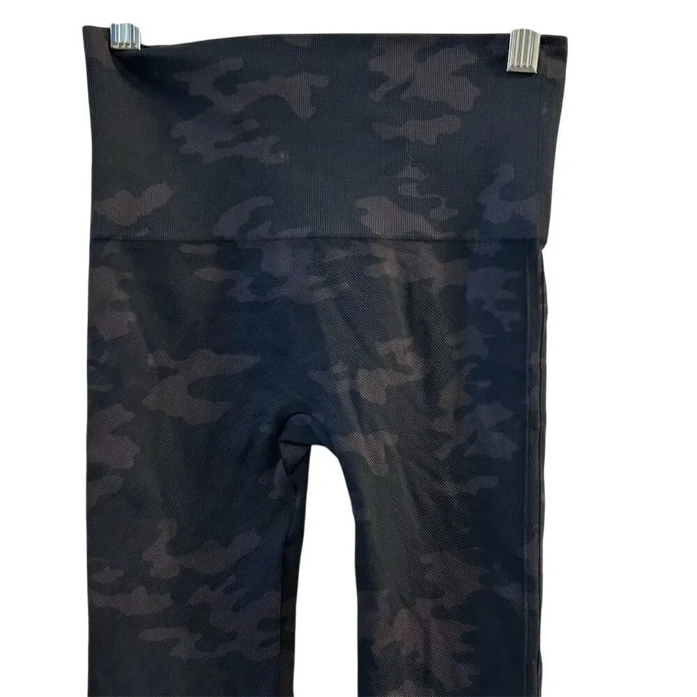 Spanx Women's High-Waisted Camo Leggings Size‎ Standard S Black Casual